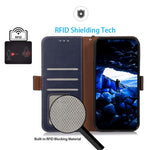 For Xiaomi Redmi Note 12 Pro+ 5G RFID Blocking Genuine Cowhide Leather Case Crazy Horse Texture Wallet Stand Magnetic Phone Cover