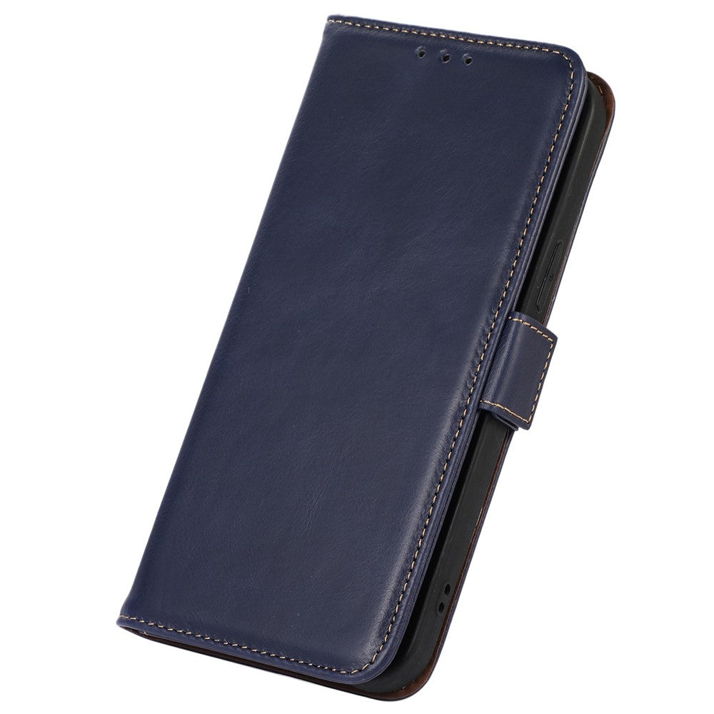 For Xiaomi Redmi Note 12 Pro+ 5G RFID Blocking Genuine Cowhide Leather Case Crazy Horse Texture Wallet Stand Magnetic Phone Cover