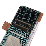 RFID Blocking Phone Cover For Xiaomi Redmi Note 12 Pro+ 5G Crocodile Texture Genuine Cowhide Leather Phone Case Wallet Stand