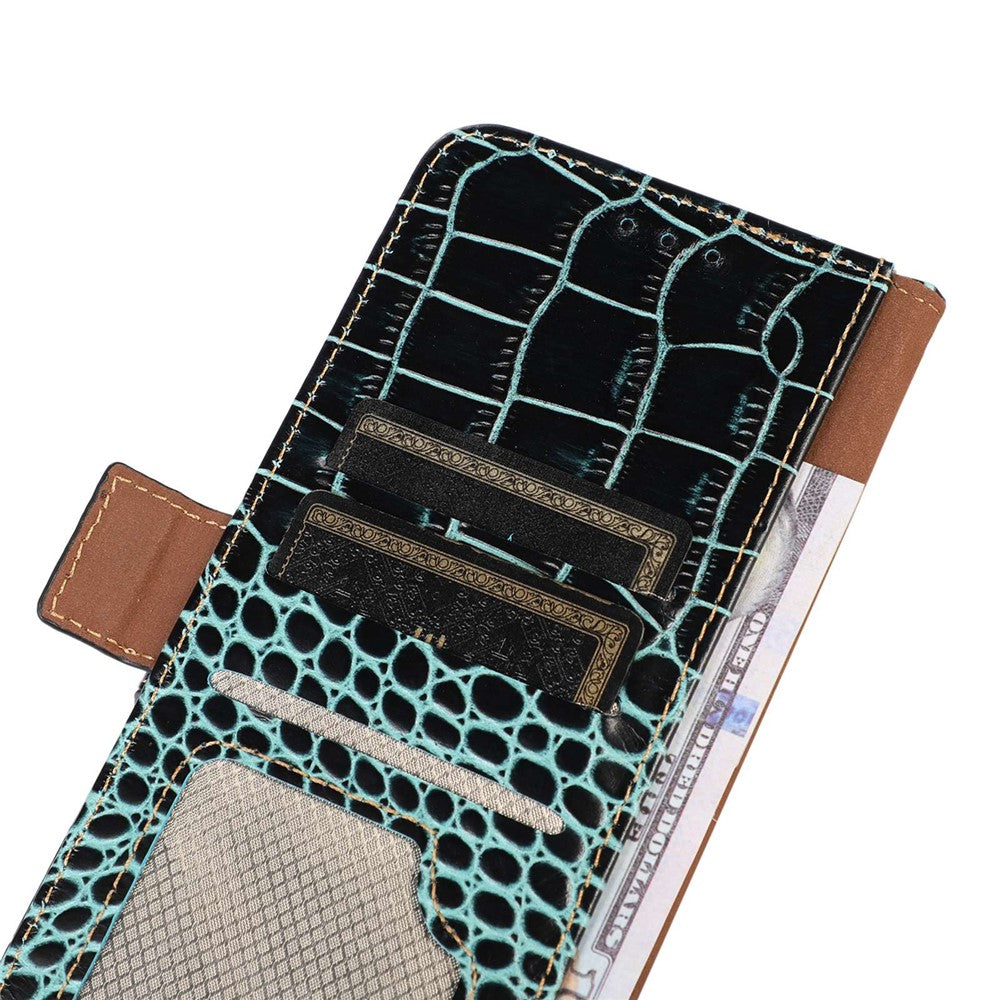 RFID Blocking Phone Cover For Xiaomi Redmi Note 12 Pro+ 5G Crocodile Texture Genuine Cowhide Leather Phone Case Wallet Stand