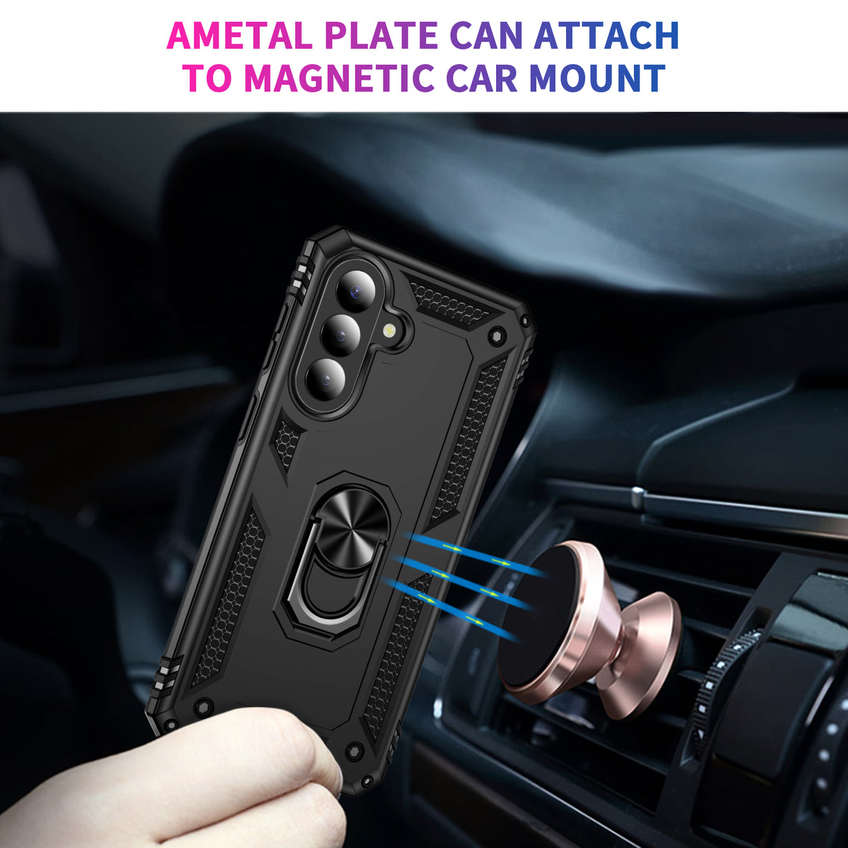 For Samsung Galaxy A57 5G Case PC + TPU Phone Cover with Kickstand
