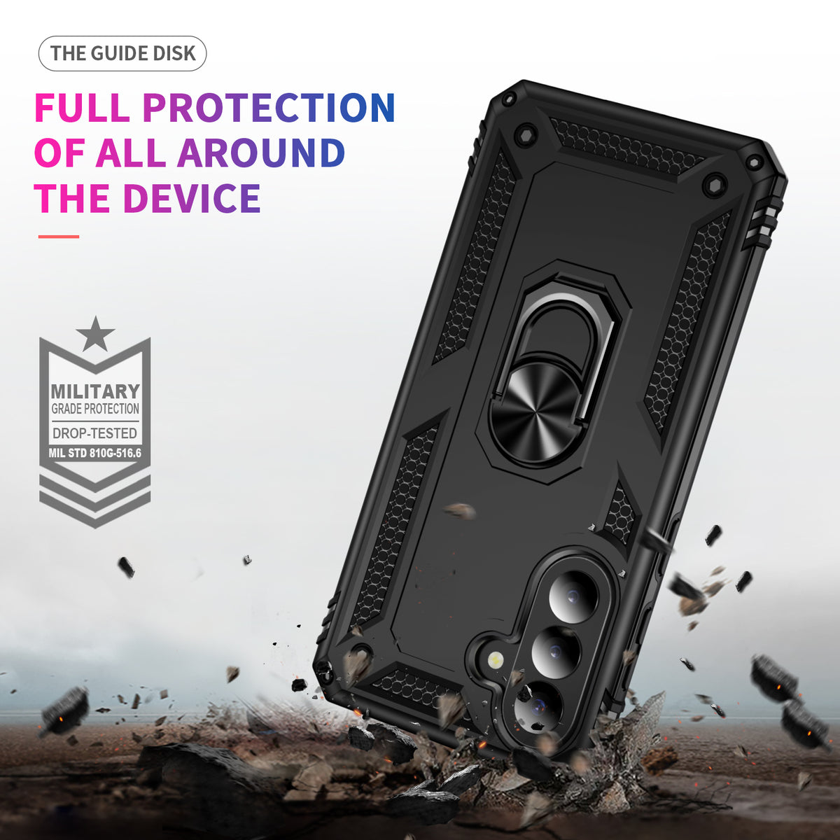 For Samsung Galaxy A57 5G Case PC + TPU Phone Cover with Kickstand