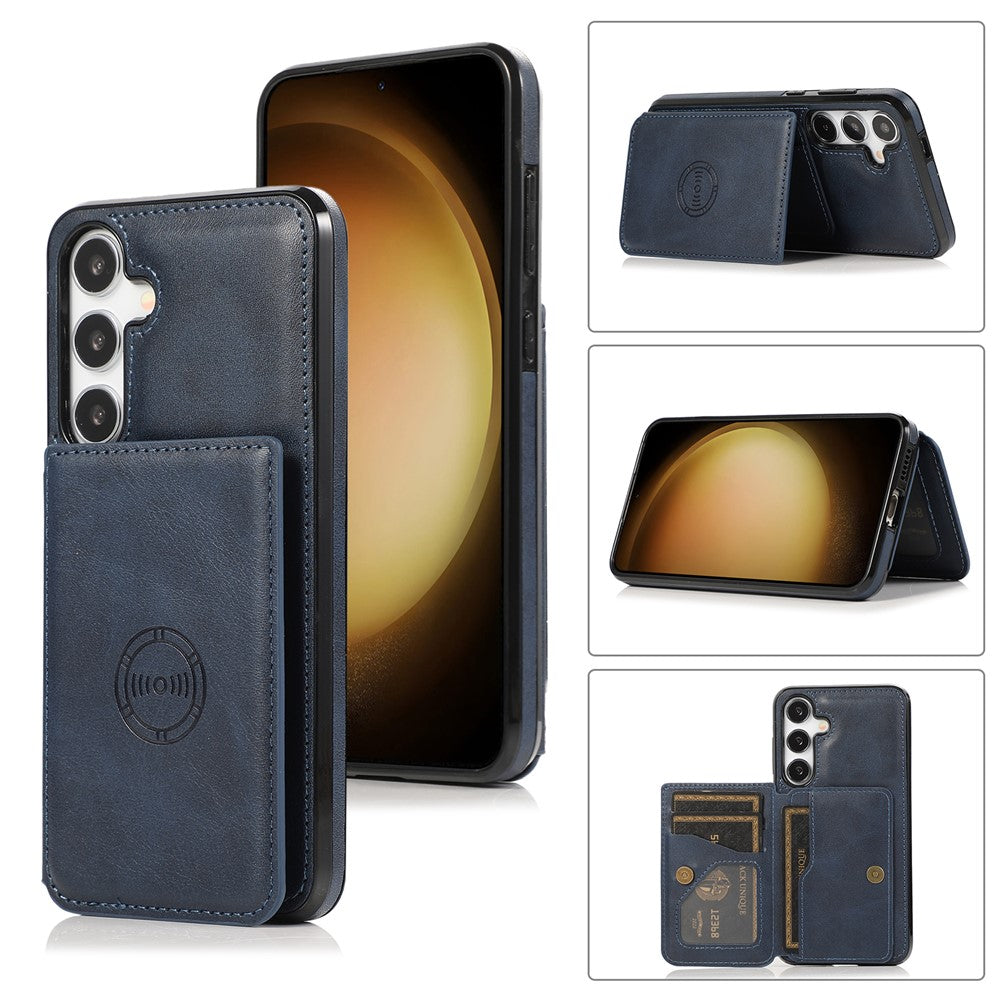 Samsung Galaxy A37 5G-skal med korthållare, stativ, PU-läder + TPU-mobilskal