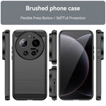 WANLONFENG For Xiaomi 17 Ultra 5G Case with Tempered Glass  LS Series Brushed Texture TPU Phone Cover