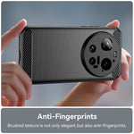 WANLONFENG For Xiaomi 17 Ultra 5G Case with Tempered Glass  LS Series Brushed Texture TPU Phone Cover