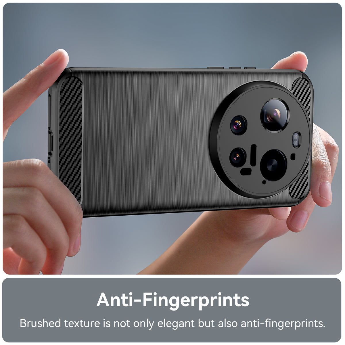 WANLONFENG For Xiaomi 17 Ultra 5G Case with Tempered Glass  LS Series Brushed Texture TPU Phone Cover