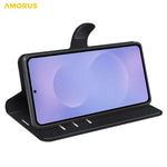 AMORUS Til Samsung Galaxy S26+ Wallet Cover Litchi-tekstur Stødsikkert Læder Flip Stand Telefoncover