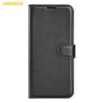 AMORUS Til Samsung Galaxy S26+ Wallet Cover Litchi-tekstur Stødsikkert Læder Flip Stand Telefoncover