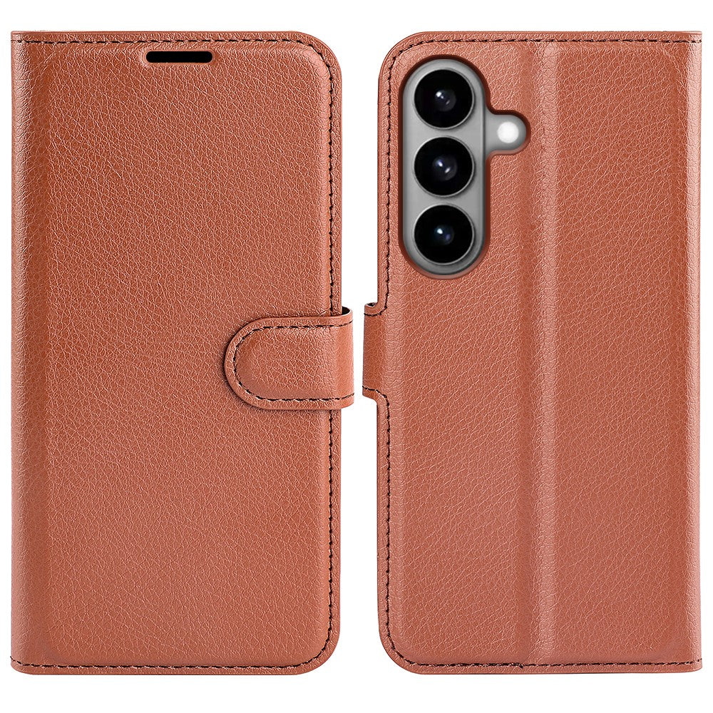 AMORUS Til Samsung Galaxy S26+ Wallet Cover Litchi-tekstur Stødsikkert Læder Flip Stand Telefoncover