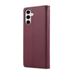 For Samsung Galaxy A57 5G Case RFID Blocking Wallet Stand Rhombus Leather Cover with Wrist Strap