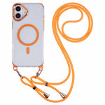 For iPhone 17 Clear Case Compatible with MagSafe Shockproof PC+TPU Phone Cover with 150cm Long Lanyard