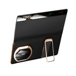 QIALINO For Huawei Mate X7 Case Genuine Cow Leather Kickstand Phone Cover with View Window