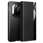 QIALINO For Huawei Mate X7 Case Smart View Window Genuine Cow Leather Phone Cover
