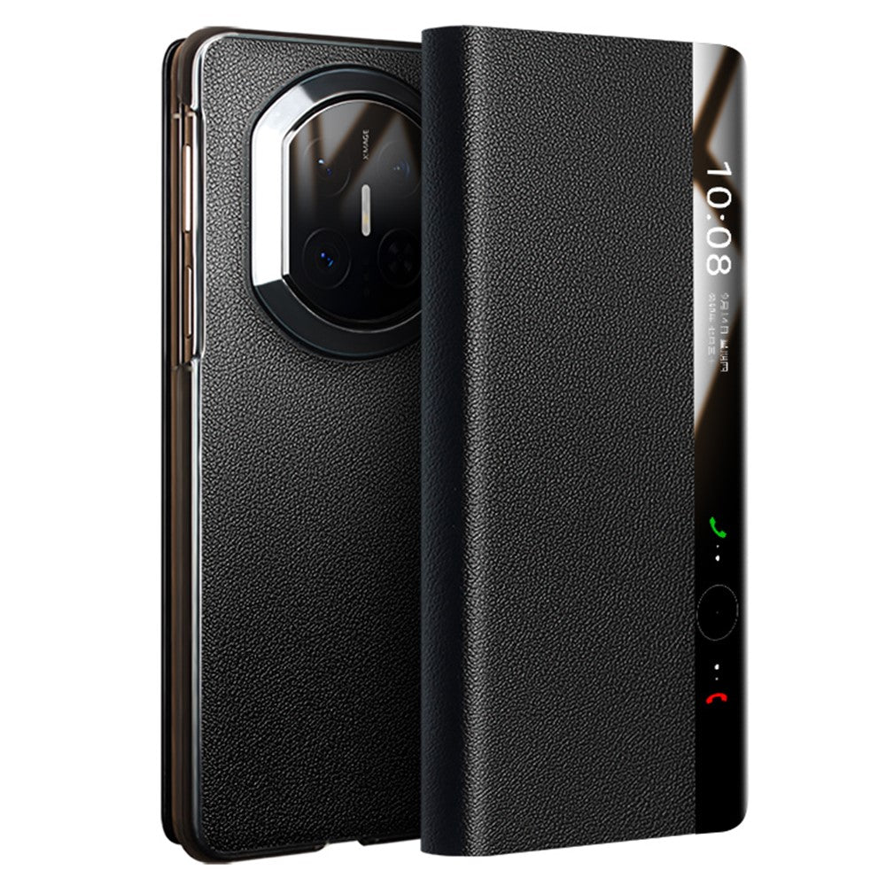 QIALINO For Huawei Mate X7 Case Smart View Window Genuine Cow Leather Phone Cover