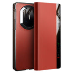 QIALINO For Huawei Mate X7 Case Smart View Window Genuine Cow Leather Phone Cover