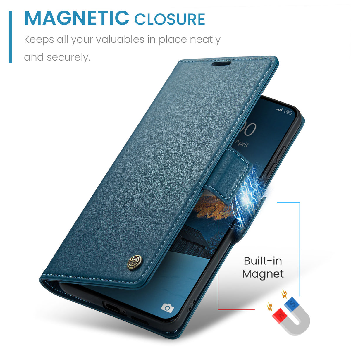 CASEME For Xiaomi Redmi Note 15 Pro 4G (Global) Case  023 Series RFID Blocking Wallet Stand Glossy Litchi Texture Leather Phone Cover