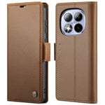 CASEME For Xiaomi Redmi Note 15 Pro 4G (Global) Case  023 Series RFID Blocking Wallet Stand Glossy Litchi Texture Leather Phone Cover