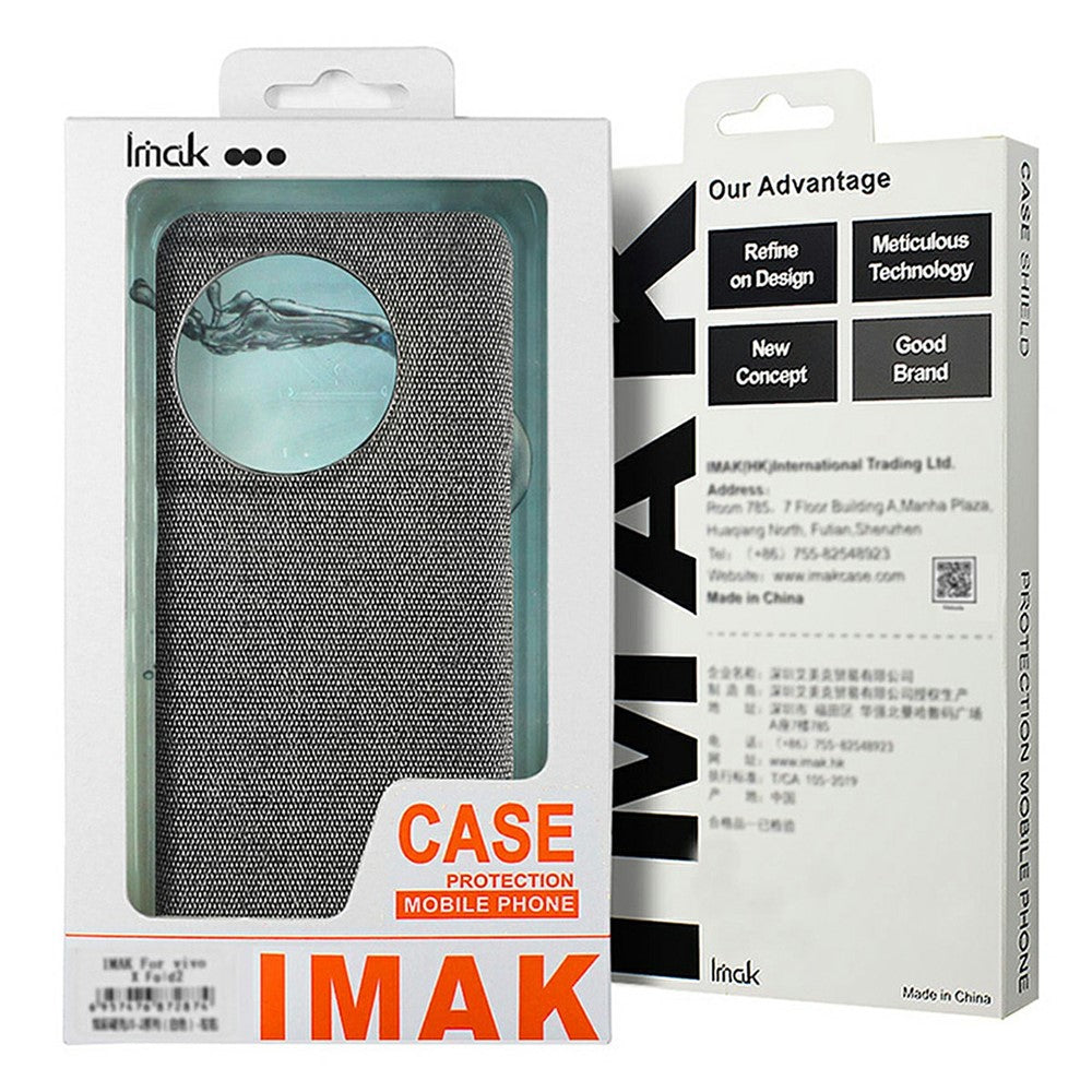 IMAK Ruiyi Series Phone Case for Xiaomi Poco M8 5G / Redmi Note 15 5G (Global) / 15 4G (Global) Fabric Texture Leather + PC Back Cover