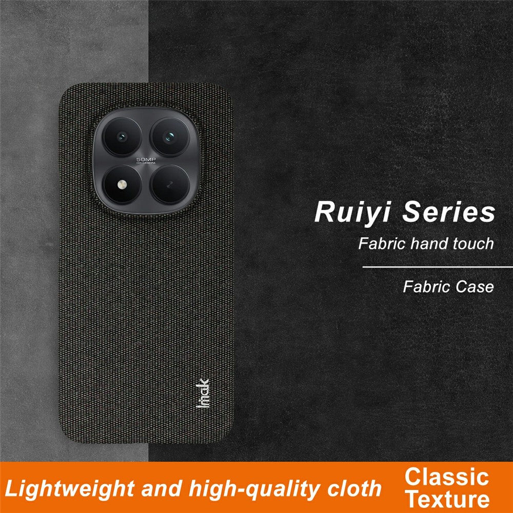IMAK Ruiyi-serien för Xiaomi Poco M8 Pro 5G / Redmi Note 15 Pro+ 5G (Global) fodral Tygstruktur Läder + PC-bakstycke för mobil