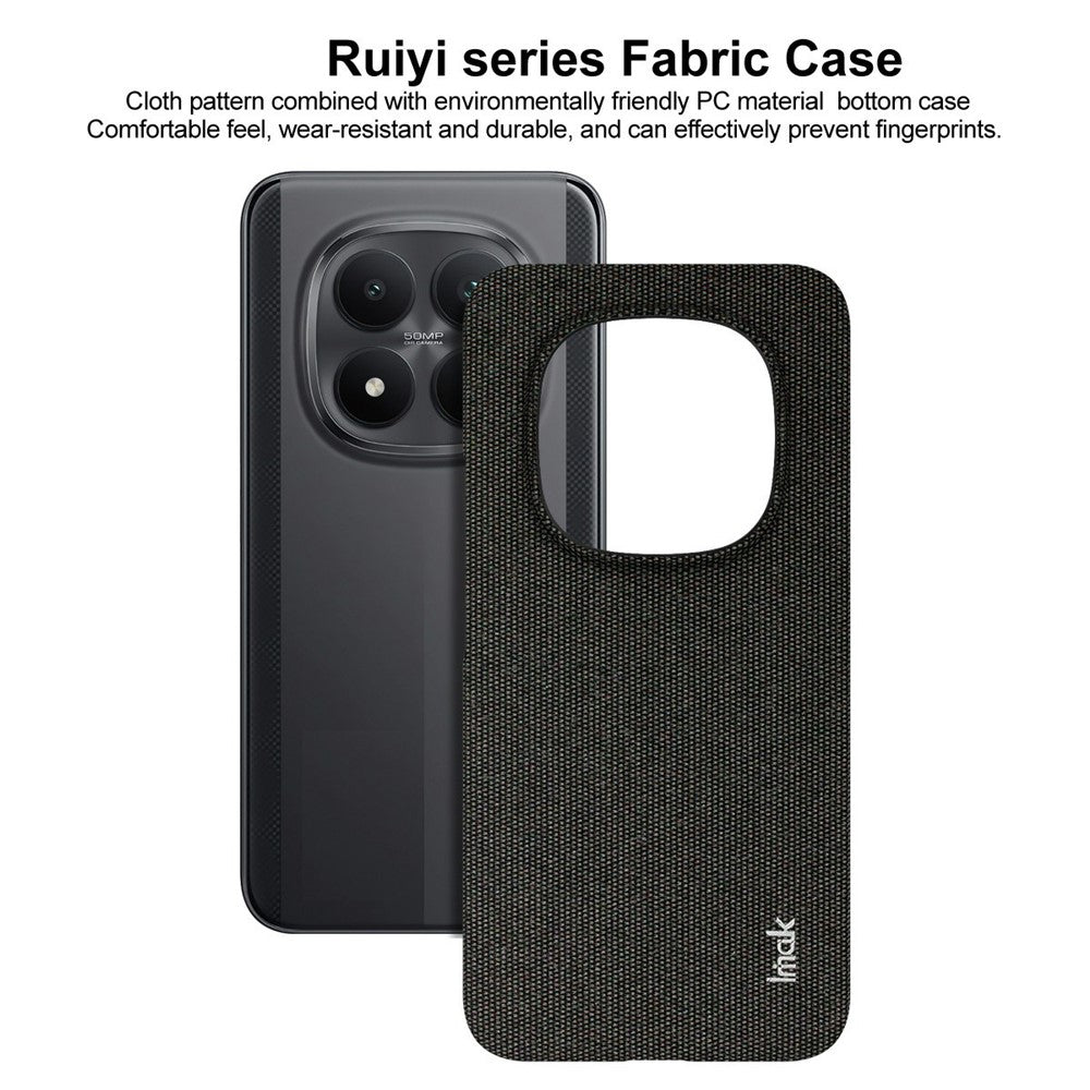 IMAK Ruiyi-serien för Xiaomi Poco M8 Pro 5G / Redmi Note 15 Pro+ 5G (Global) fodral Tygstruktur Läder + PC-bakstycke för mobil