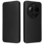 For Xiaomi 17 Ultra 5G Case Carbon Fiber Texture Drop-Proof PU Leather Phone Cover