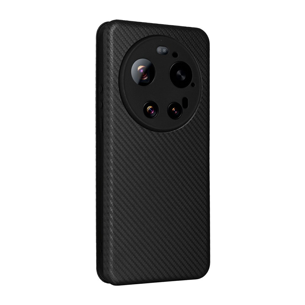 Xiaomi 17 Ultra 5G-skal, kolfiberstruktur, fallsäkert PU-läder, mobilskal
