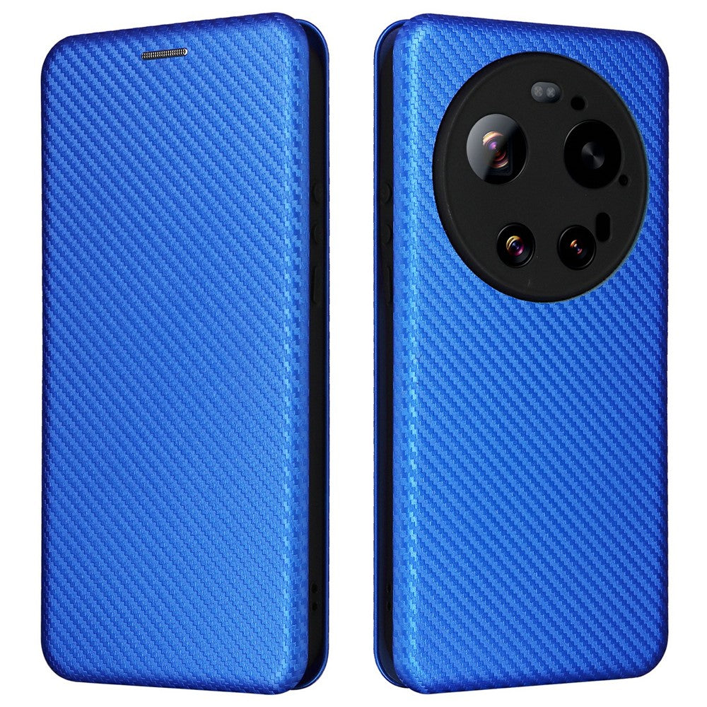 For Xiaomi 17 Ultra 5G Case Carbon Fiber Texture Drop-Proof PU Leather Phone Cover
