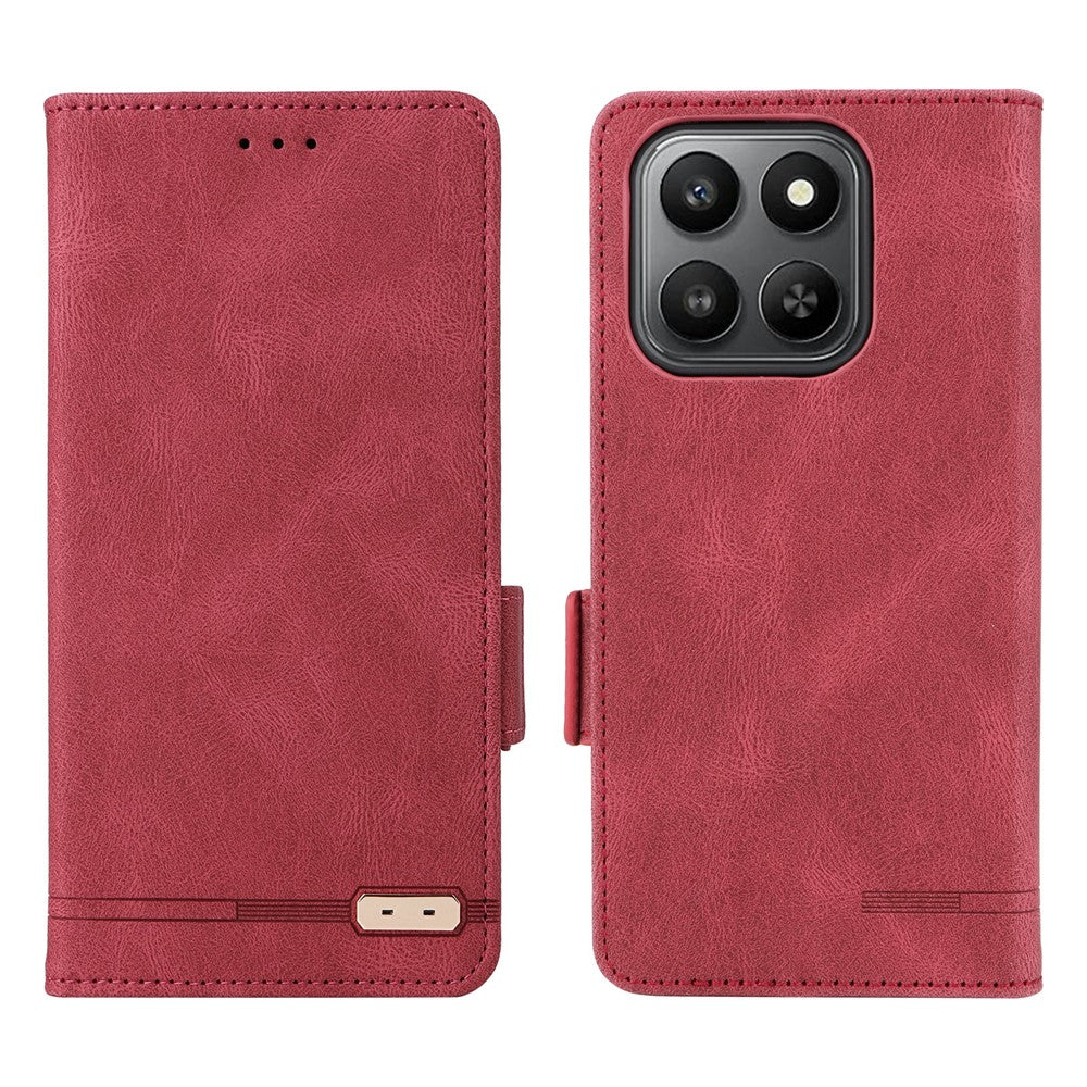 For Honor 400 Smart 4G Case Leather Wallet Flip Phone Cover with Hardware Decor