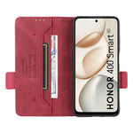 For Honor 400 Smart 4G Case Leather Wallet Flip Phone Cover with Hardware Decor