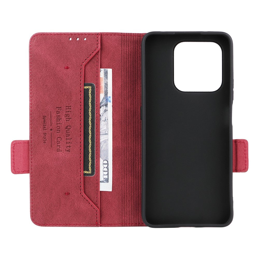 For Honor 400 Smart 4G Case Leather Wallet Flip Phone Cover with Hardware Decor