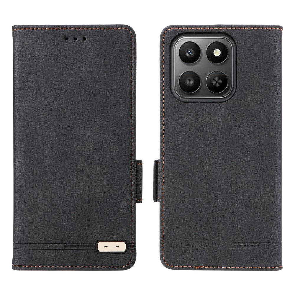 For Honor 400 Smart 4G Case Leather Wallet Flip Phone Cover with Hardware Decor