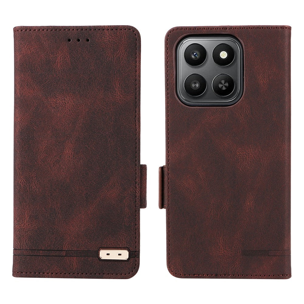 For Honor 400 Smart 4G Case Leather Wallet Flip Phone Cover with Hardware Decor