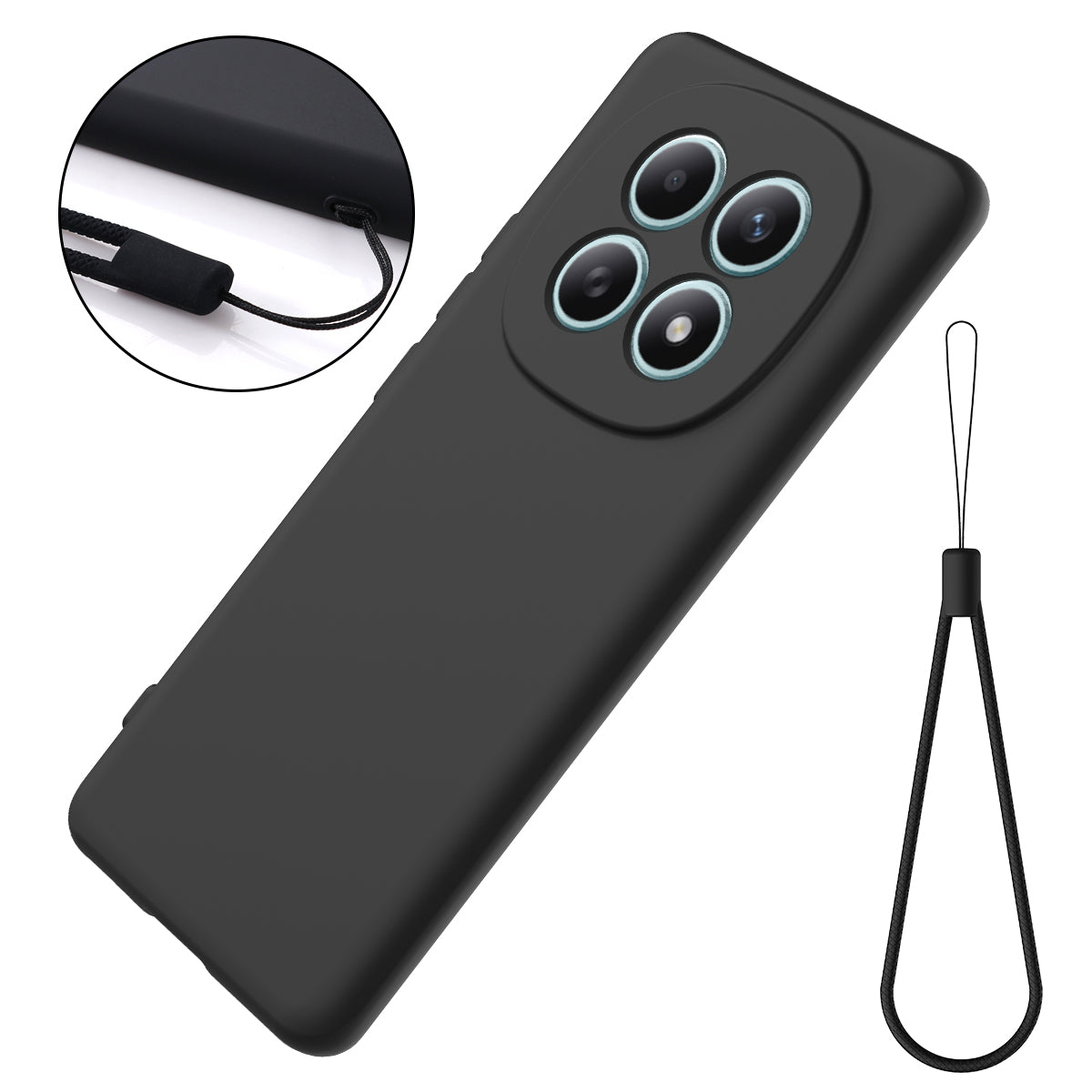For Xiaomi Poco M8 5G / Xiaomi Redmi Note 15 5G (Global) Liquid Silicone Case Phone Back Cover with Hand Strap