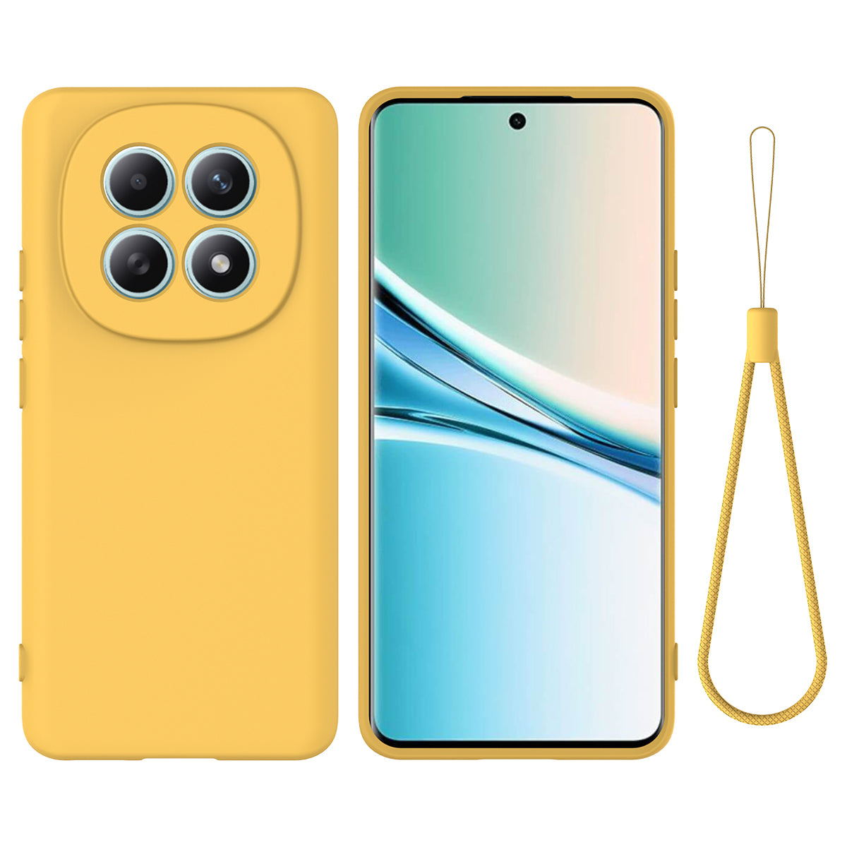 For Xiaomi Poco M8 5G / Xiaomi Redmi Note 15 5G (Global) Liquid Silicone Case Phone Back Cover with Hand Strap