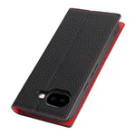For Google Pixel 10a Wallet Case Genuine Cow Leather Phone Cover Litchi Texture