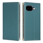 For Google Pixel 10a Wallet Case Genuine Cow Leather Phone Cover Litchi Texture