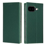 For Google Pixel 10a Wallet Case Genuine Cow Leather Phone Cover Litchi Texture