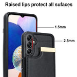Samsung Galaxy S26-skal TPU + PU-läderdekor med hårdvara och mobilskal med korthållare