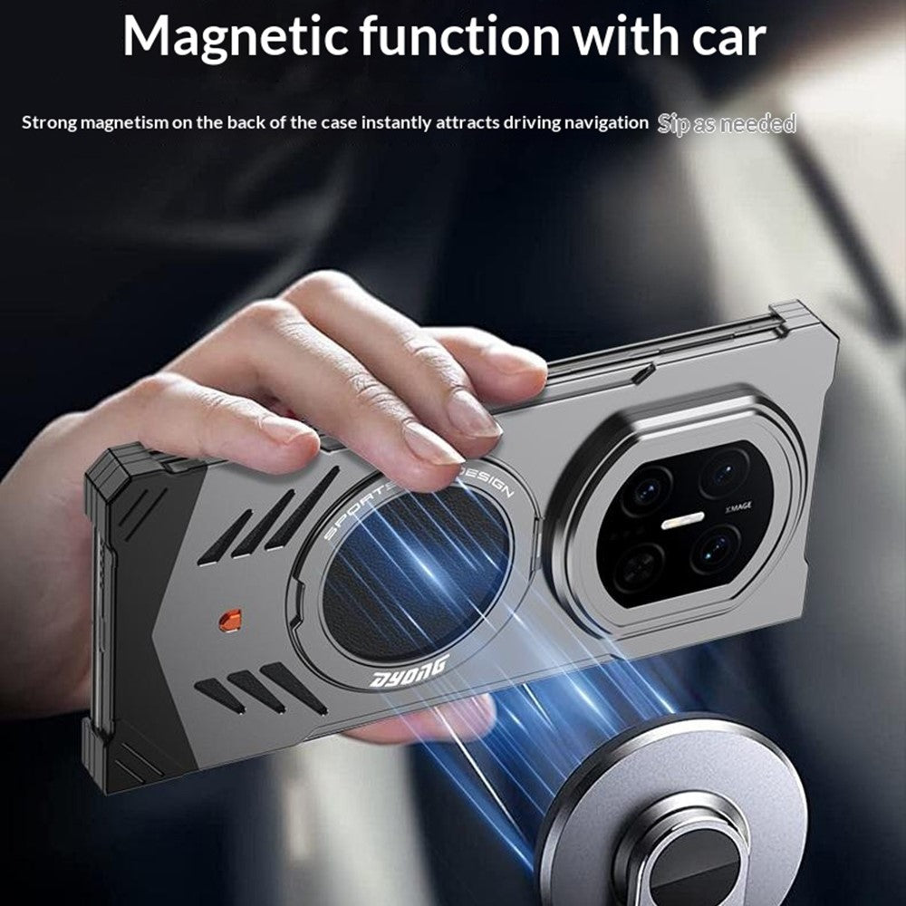 DYONG For Huawei Mate X7 Metal Case Snap-Open Design Heat Dissipation Shockproof Phone Cover