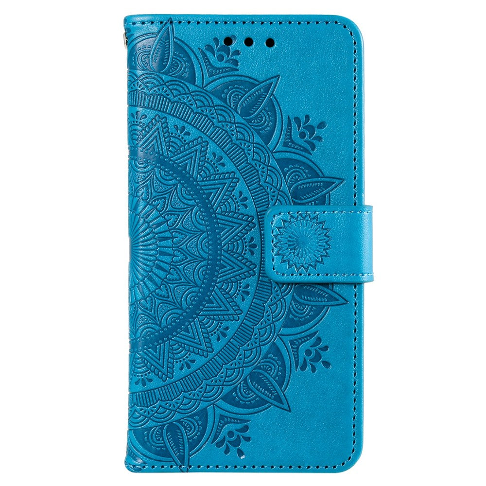 PU-läderskal med mandala-tryck och blommor till Oppo A17 4G / A17k 4G, fällbart stativ, magnetiskt spänne, skyddande plånboksfodral