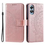 PU-läderskal med mandala-tryck och blommor till Oppo A17 4G / A17k 4G, fällbart stativ, magnetiskt spänne, skyddande plånboksfodral
