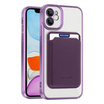Til iPhone 11 Magnetisk Telefoncover TPU + PC Mobilcover med Kortlomme