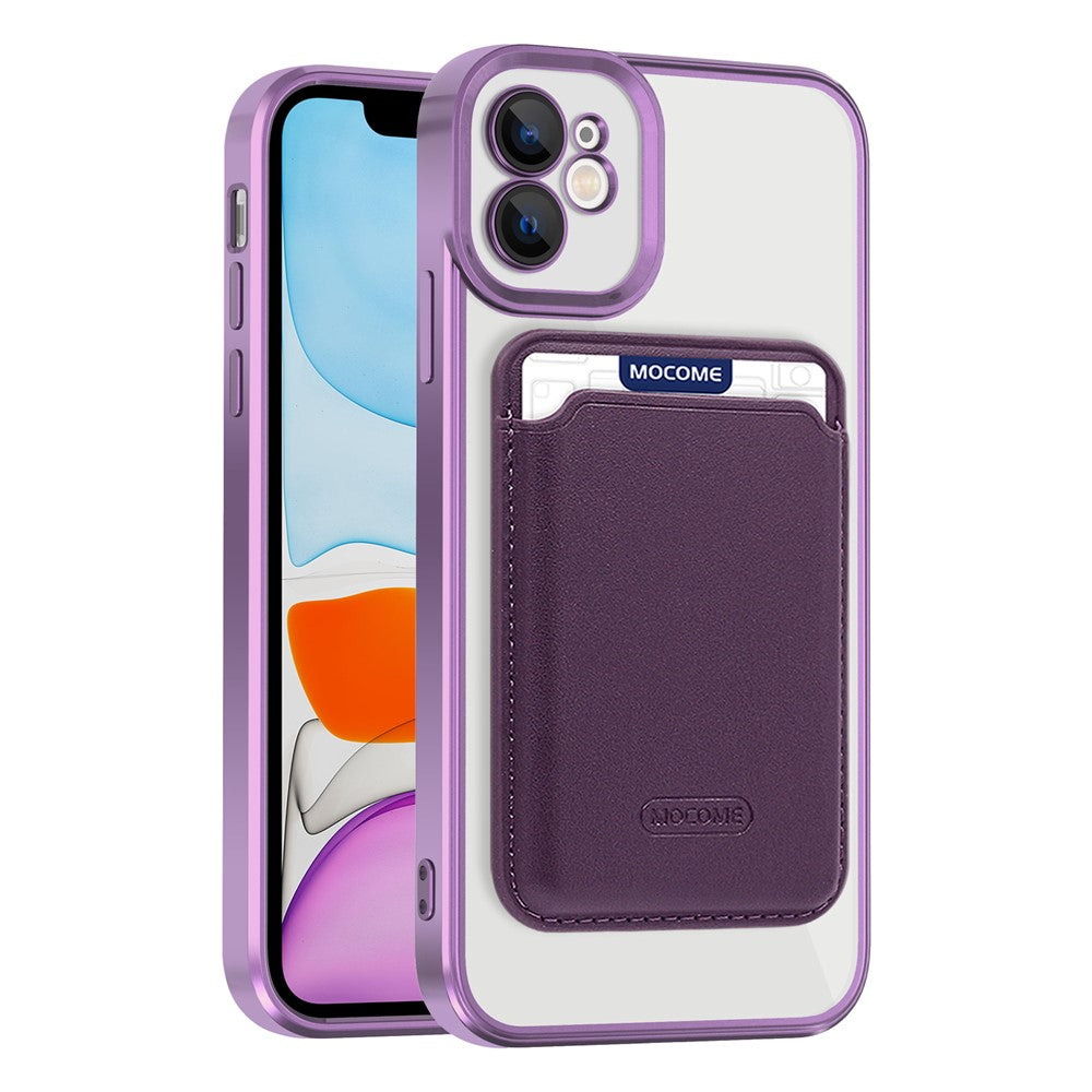 Til iPhone 11 Magnetisk Telefoncover TPU + PC Mobilcover med Kortlomme