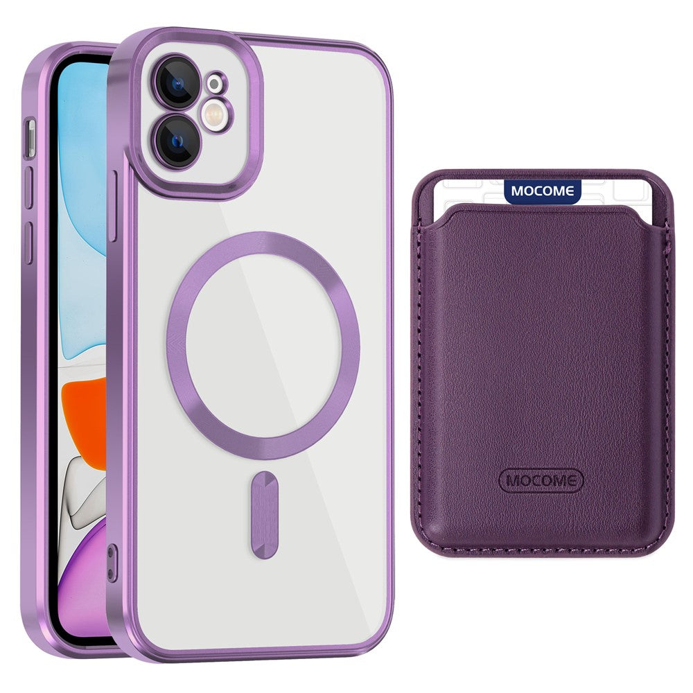 Til iPhone 11 Magnetisk Telefoncover TPU + PC Mobilcover med Kortlomme