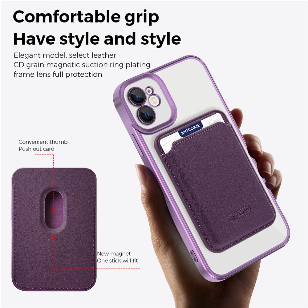 Til iPhone 11 Magnetisk Telefoncover TPU + PC Mobilcover med Kortlomme