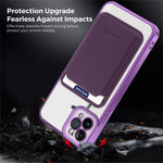 For iPhone 11 Pro Max Magnetic Phone Case TPU + PC Mobile Cover with Card Bag