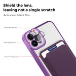 For iPhone 11 Pro Max Magnetic Phone Case TPU + PC Mobile Cover with Card Bag