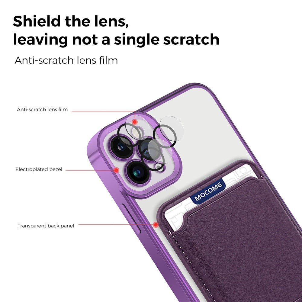 For iPhone 11 Pro Max Magnetic Phone Case TPU + PC Mobile Cover with Card Bag