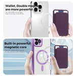 For iPhone 11 Pro Max Magnetic Phone Case TPU + PC Mobile Cover with Card Bag