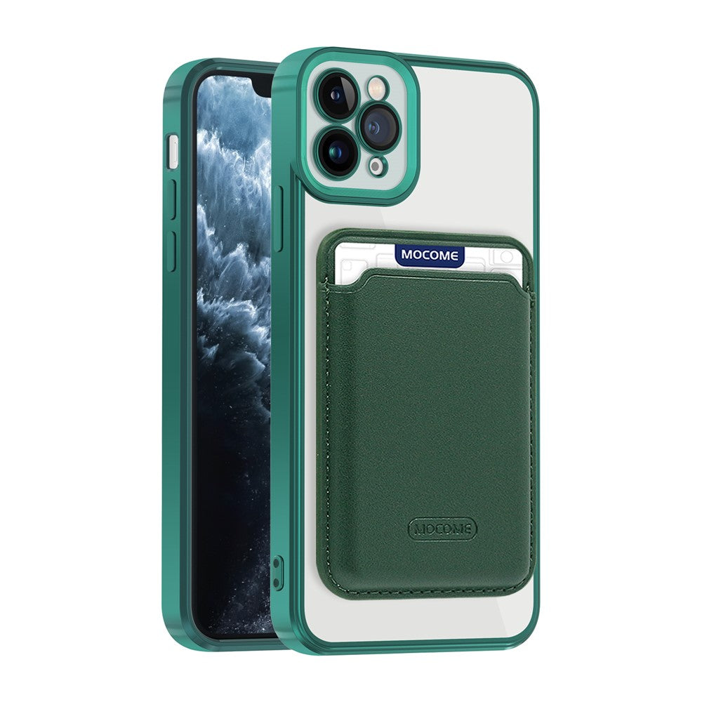 For iPhone 11 Pro Max Magnetic Phone Case TPU + PC Mobile Cover with Card Bag